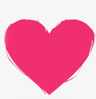 教师节粉色手绘爱心免抠