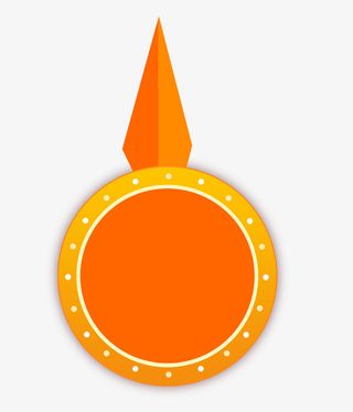 手绘卡通扁平转盘指针免扣元素免抠