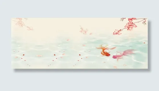 中国风锦鲤背景