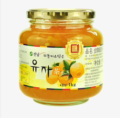 产品实物柚子茶免抠