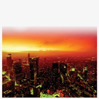 万家灯火-城市底纹免抠