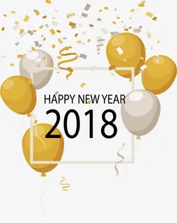 金银色飞舞的气球飘带免抠