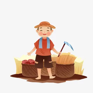 农民 秋收 秋分免抠