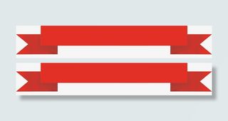 横幅文字背景文本框红色免抠