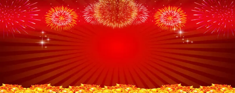 炫烂烟花儿童春节晚会背景