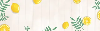 清新手绘柠檬banner高清