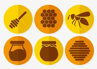 蜂蜜标志免抠