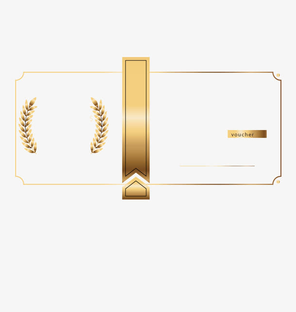 矢量金色边框免抠