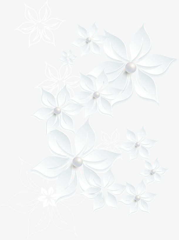 手绘花朵边框免抠