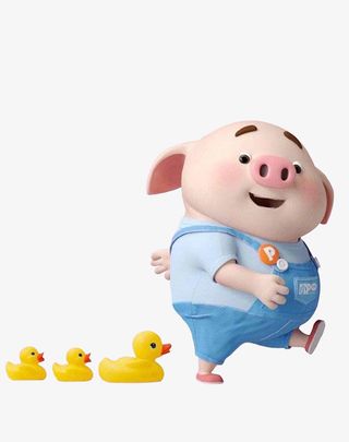 精致的猪猪和小鸭免抠