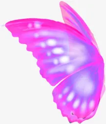 粉色艺术光效蝴蝶免抠