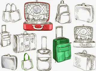 矢量手提箱免抠