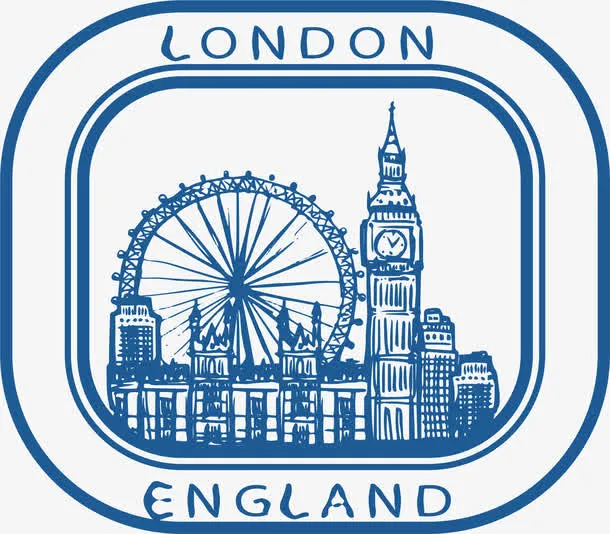 英国伦敦邮票免抠