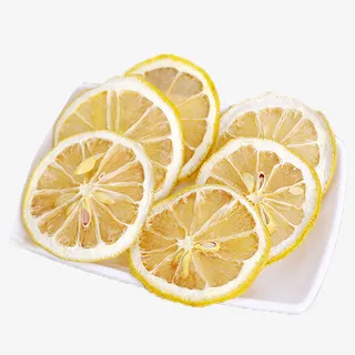 产品实物泡水冻干柠檬片免抠