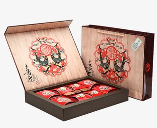木制月饼礼盒免抠