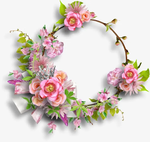 鲜花框免抠