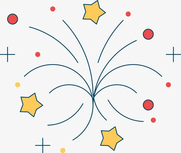 元旦新年礼花免抠