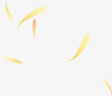黄色梦幻花纹树叶个性设计免抠