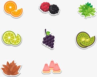 矢量手绘水果免抠