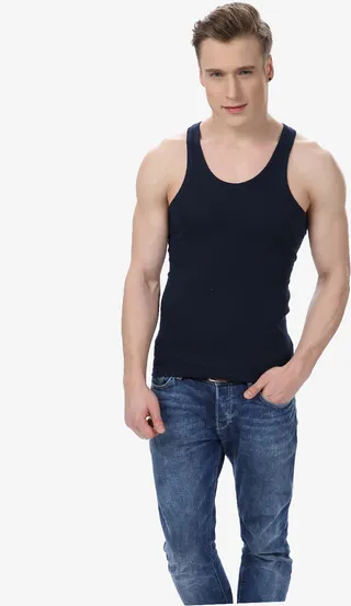 夏日黑色背心男装免抠