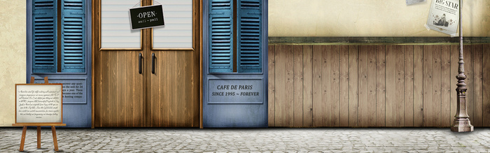 街头淘宝卡通背景高清