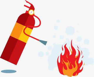 扁平灭火器图标矢量图免抠