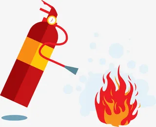 扁平灭火器图标矢量图免抠
