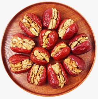 一盆红枣加核桃免抠