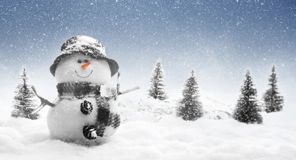 森林的雪人免抠