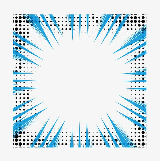 蓝色虚影集中线免抠