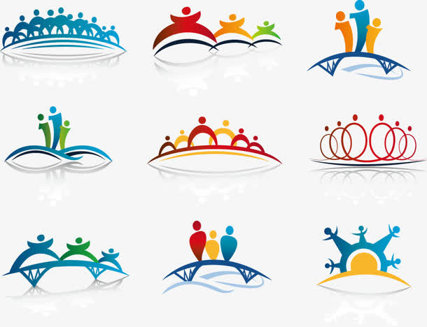 晨练人形logo图标免抠