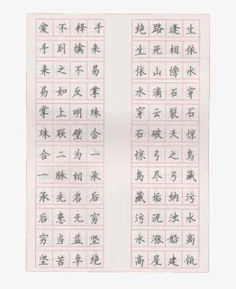 成语接龙钢笔楷书字帖硬笔书法参免抠