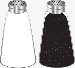 手绘黑白玻璃调料罐免抠