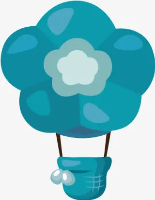 卡通热气球免抠