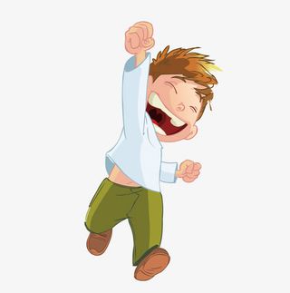 握着拳头的小男孩免抠