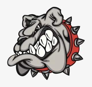 卡通大牙齿斗牛犬头免抠