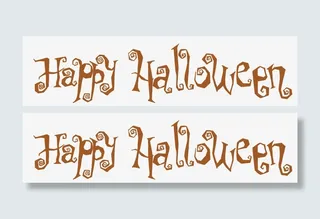 万圣节海报标题字免抠