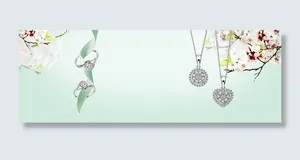 清新珠宝首饰淘宝海报背景高清