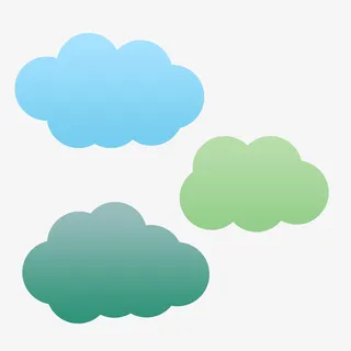 卡通云朵样式免抠