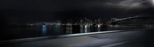城市夜空景色图免抠