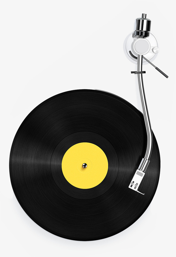 音乐黑胶唱片指针免抠