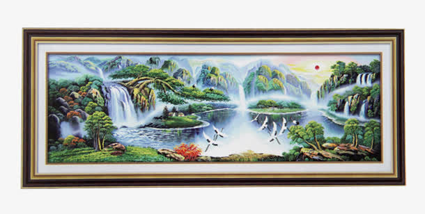 大好河山字画免抠