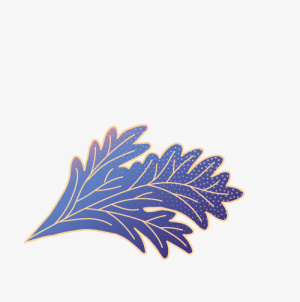 中式花草渐变年画免抠