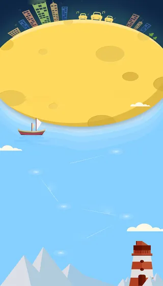 卡通扁平中秋海报背景高清