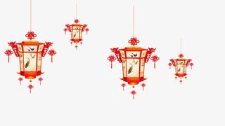 灯笼海报装饰免抠