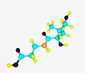 蓝黄色泛酸（维生素B5）分子形免抠