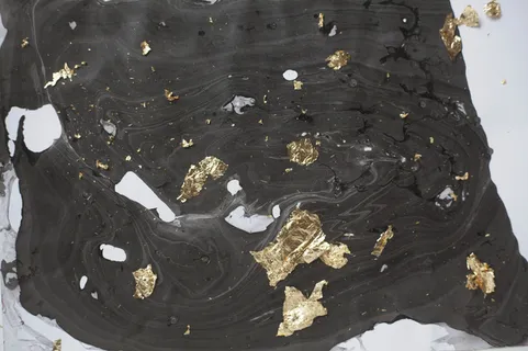 金箔 水墨 痕迹高清