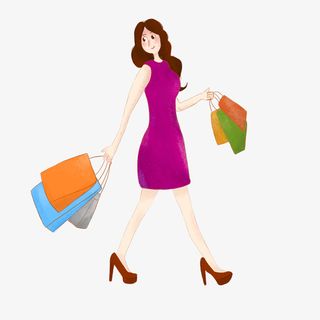 女王节 女神 购物 高跟鞋免抠