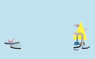 蓝色卡通玩具固定背景