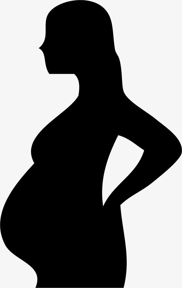 孕妇妈妈感恩人物剪影免抠